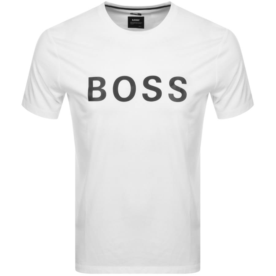 Alternative Image for ProductBOSS Crew Neck Tiburt Logo T Shirt White1